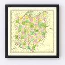 Vintage Map of Ohio 1836