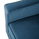 Blue Velvet Upholstered Club Chair