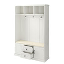 Hall Tree With 3 Hooks, Coat Hanger, Entryway Bench, Storage Bench, 3 In 1 Design by HouseOfZazla