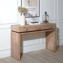 Rustic Wood Console Table With 3 Drawers Entryway Table For Hallway, Foyer, Or Office - Natural / Natural & Light Brown / Natural Wood / Natural Wood Wash / Natural / Rustic by HouseOfZazla