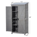 Outdoor Storage Shed With Vertical Tool Cabinet For Backyard by HouseOfZazla