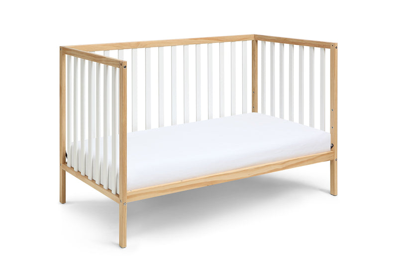 Walker Edison | Deux Remi 3-in-1 Convertible Island Crib Natural/White