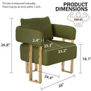 Modern Decorative Chair Teddy Fleece Upholstered And Metal Foot by Unique Piece Furniture