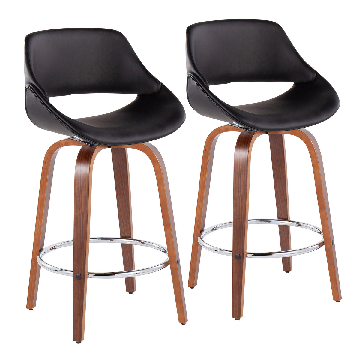 Mid-Century Modern Fixed-Height Counter Stool, photo 2 of 10