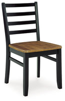 Blondon - Rectangular Drm Table Set (Set of 7) - Brown / Black