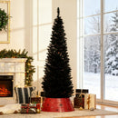 Slim Xmas Tree with Realistic Branch Tips and Plastic Stand