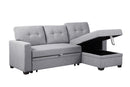 Upholstered Pull Out Sectional Sofa With Chaise by HouseOfZazla