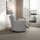 Lawson - Swivel Glider Suede Recliner Chair - Latte by HouseOfZazla