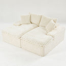 Double Chaise Lounge With Full Compressed Sponge