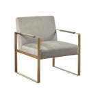 Jayco - Accent Chair With Metal Arms - Beige by HouseOfZazla