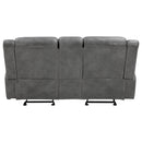 Carmen - Cool Motion Loveseat With Storage, With Reclining Function And Built In Storage - Gray by HouseOfZazla