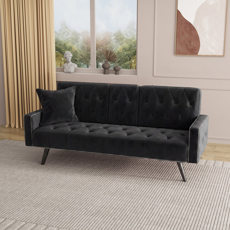 1730 Sofa Bed Armrest with Nail Head Trim, photo 2 of 10