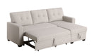 Upholstered Pull Out Sectional Sofa With Chaise by HouseOfZazla