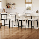 Counter Height Bar Stools Set of 2 with Curved Backrest