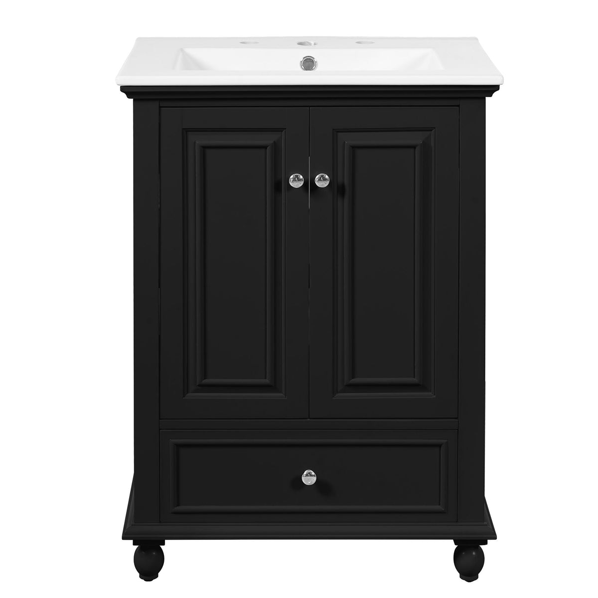 Modern Bathroom Vanity With Sink, Cabinet With Drawer And Dividers, Rectangular Storage Unit, photo 27 of 40