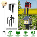 79.92in Bird House Pole Kit Height Adjustable Bird Feeder PoleÊMount Kit Heavy Duty Bird House Pole Set with 5 Prongs Base for Bird House Bird Feeder