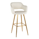 Margarite - Contemporary Fixed Height Barstool With Footrest (Set of 2) With Square by HouseOfZazla