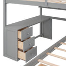 Bunk Bed With Desk, Drawers And Shelves by HouseOfZazla
