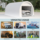 Outsunny - 10' x 16' Carport, Heavy Duty Portable Garage Storage Tent With Large Zippered Door, Anti-Uv Pe Canopy Cover For Car, Truck, Boat, Motorcycle, Bike, Garden Tools, Outdoor Work by HouseOfZazla