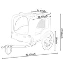 Outdoor Heavy Duty Collapsible Pet Bike Trailer with 16-Inch Wheels by HouseOfZazla
