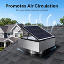 12" Stainless Steel Solar Roof Vent Fan, 40W Tilt Adjustable Solar Panel by HouseOfZazla