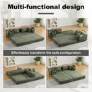Convertible Sleeper Sofa Bed With Cylindrical Pillow by HouseOfZazla