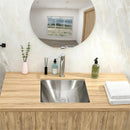Undermount Bathroom Sink With Pop Up Drain, Brushed Nickel by HouseOfZazla