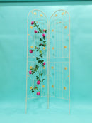 2 Pack Metal Garden Trellis 86.7" x 19.7" Rustproof Trellis for Climbing Plants Outdoor Flower Support White