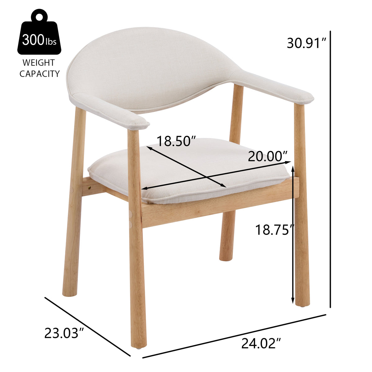 Upholstered Dining Chairs with Curved Back, photo 4 of 10