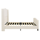 Platform Bed Frame With Tall Headboard And High Footboard by HouseOfZazla
