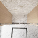 Frameless Single Sliding Shower Door & Handle And Square Tube Track by HouseOfZazla