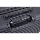 3 Piece Luggage Sets ABS Lightweight Suitcase with Two Hooks, Spinner Wheels, TSA Lock, (20/24/28) Black