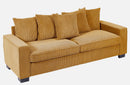 Luxe Sofa With 5 Matching Toss Pillows, Sleek Design, Spacious And Comfortable 3 Seater Couch by HouseOfZazla