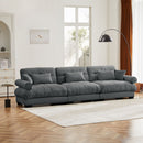 Modern Oversize Sofa With Cloud Like Comfort, Featuring Waist And Throw Pillows by HouseOfZazla