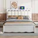 Storage Platform Bed, With 2 Big Drawers, Trundle, One Set Of Sockets & USB Ports by Unique Piece Furniture