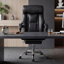 Executive Office Chair With Foot Rest, Adjustable Height - Black by HouseOfZazla