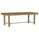 Benson - Extension Leaf Dining Table With Trestle Base - Sand by HouseOfZazla