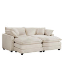 Modern Oversized Modular Cushion Sofa With Ottoman, Low Back, Deep Seating Sofa Set by Unique Piece Furniture