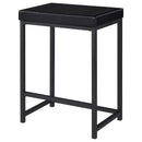 Klekner - 4 Piece Counter Height Table Set With Nesting Tables And Backless Stools - Charcoal