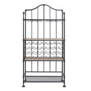 Edina - Wine Rack - Oak & Sandy Black