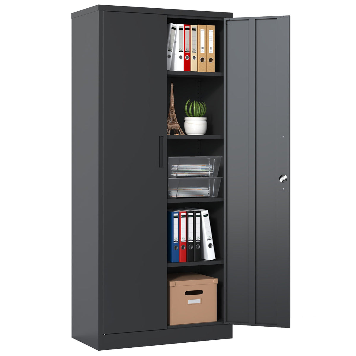 Heavy Metal Garage Storage Cabinet With Locking Doors, Steel, Adjustable Shelves, photo 23 of 34