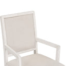 5-Piece Dining Table Set, Two-Size Round To Oval Extendable Butterfly Leaf Wood Dining Table and 4 Upholstered Dining Chairs with Armrests (Brown+White)