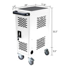 16 Bay Mobile School Charging Cart Station for Chromebook, Tablet and Laptop by HouseOfZazla