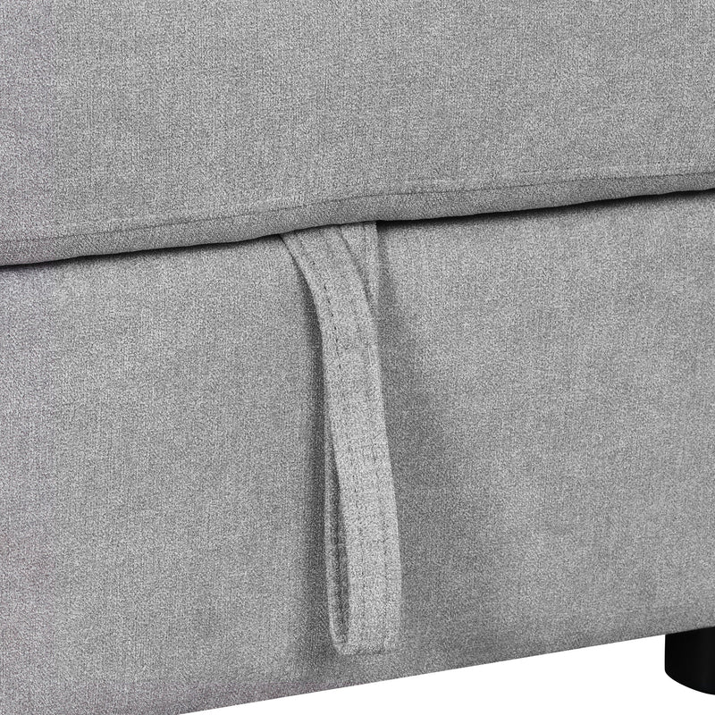 83" Modern Convertible Sleeper Sofa Bed with Storage Chaise,Gray