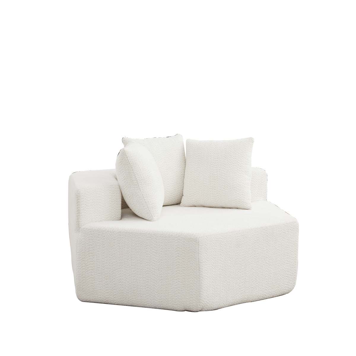 54-Inch Modern-Style Hexagonal Single Lounge Chair, photo 10 of 10