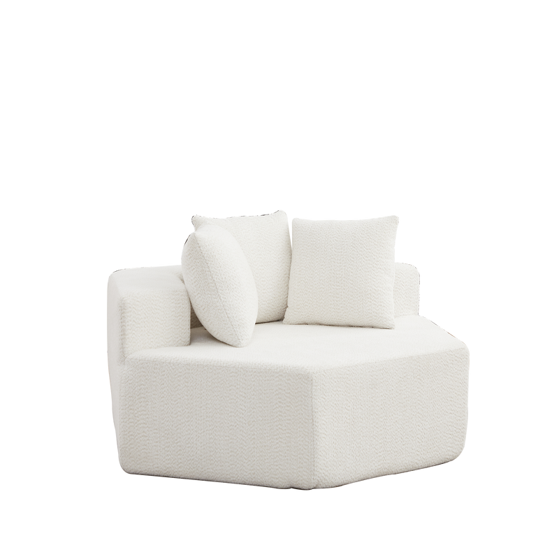 54-Inch Modern-Style Hexagonal Single Lounge Chair, photo 10 of 10
