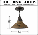 Rustic Industrial Farmhouse Ceiling Light | 7" Metal Flush Mount by The Lamp Goods