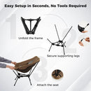 Portable Camping Chair with Compact Carrying Bag-Coffee by LJGDeals