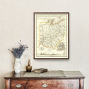 Vintage Map of Ohio 1845