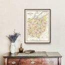 Vintage Map of Ohio 1854
